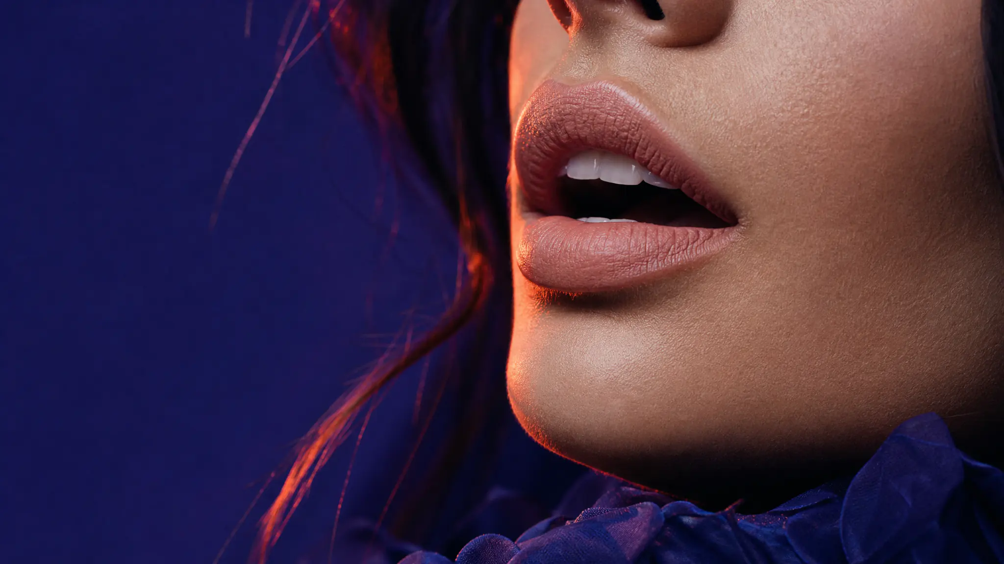 KI-Lippensynchronisation – Nahaufnahme hochwertiger Lippenbewegungen, die eine präzise Synchronisation zeigen